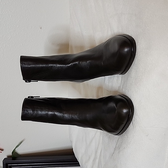 RARE Vintage Stuart Weitzman Heeled Boots Dark Brown Nappa Leather Ankle Booties - Picture 4 of 16